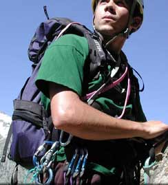 club alpin lille: rassemblement alpinisme et 2001 / escalade grandes voies / la brarde / thomas dans voyage dans l'eau de l